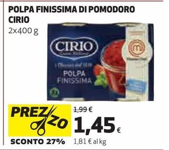 Polpa finissima di pomodoro cirio