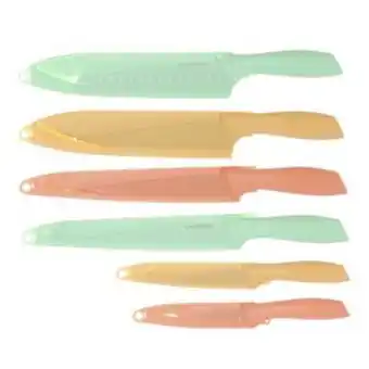 Set 6 coltelli colorati con coprilama