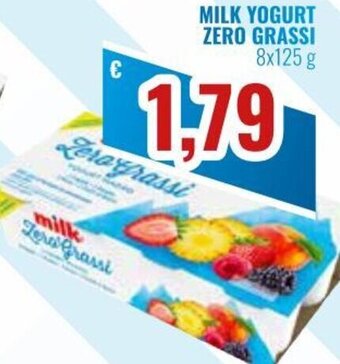 Milk Yogurt Zero Grassi 8x125 g