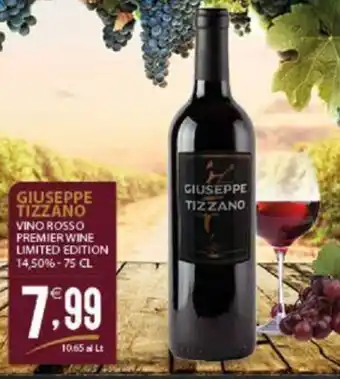 Giuseppe Tizzano Vino Rosso Premier Wine Limeted Edition 75 cl