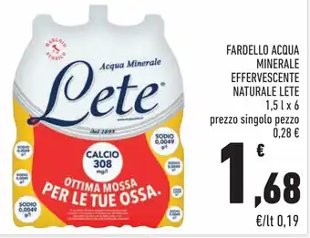 Conad City Fardello acqua lete offerta
