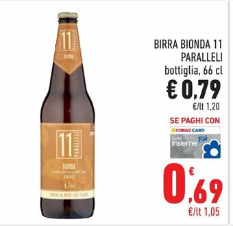 Conad City Birra bionda 11 paralleli offerta