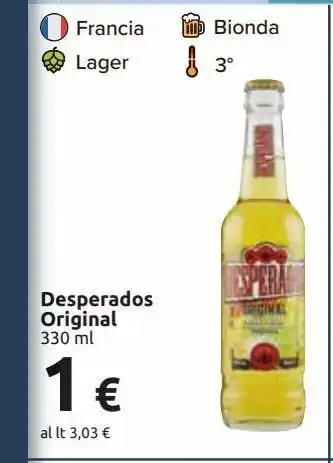 Carrefour Iper Birra desperados original 330 ml offerta