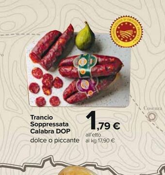 Carrefour Iper Trancio soppressata calabra dop offerta