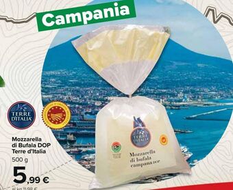 Carrefour Iper Mozzarella di bufala terre d'italia offerta