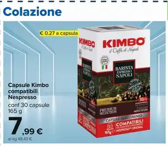 Capsule di caffè kimbo compatibili nespresso