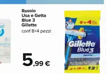 Carrefour Iper Rasoio usa e getta blue 3 gillette offerta