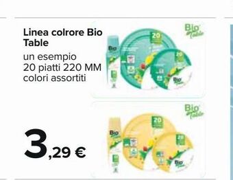 Carrefour Iper Linea colore bio table offerta