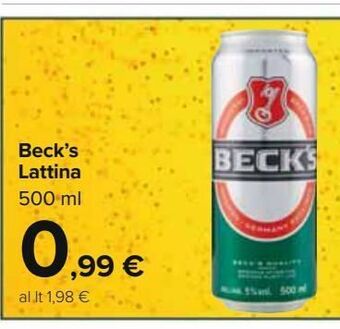 Carrefour Market Beck's lattina offerta