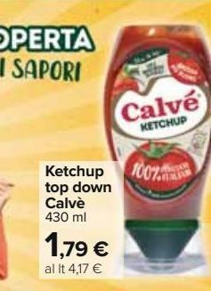 Carrefour Market Ketchup top down calvè offerta