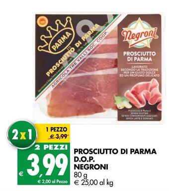 Tigros Negroni Prosciutto Di Parma D.O.P. 80 g offerta