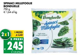 Tigros Bonduelle Spinaci Millefoglie 750 g offerta