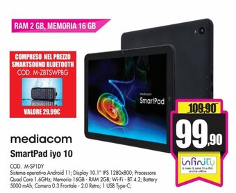 Wellcome Mediacom SmartPad iyo 10 offerta