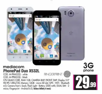Wellcome Mediacom PhonePad Duo X532L offerta