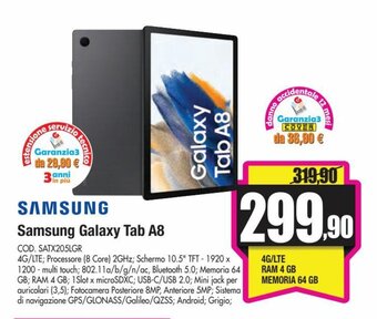 Wellcome Samsung Galaxy Tab A8 offerta