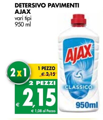 Tigros Ajax Detersivo Pavimenti vari tipi 950 ml offerta