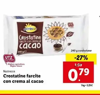 Lidl Crostatine farcite con crema al cacao 240g offerta