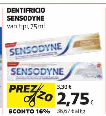 Ipercoop Dentifricio sensodyne offerta