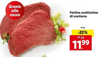 Lidl Fettine sceltissime di scottona offerta