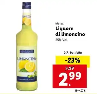 Lidl Massari Liquore di limoncino 0,7 L offerta