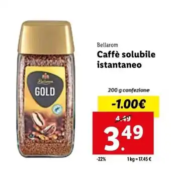 Lidl Bellarom Caffè solubile istantaneo 200 g offerta