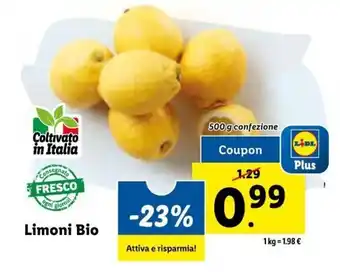 Lidl Limoni Bio 500 g offerta