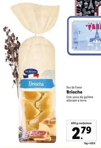 Lidl Duc de Coeur Brioche 600 g offerta