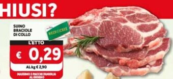 Iper La Spesa Suino braciole di collo offerta