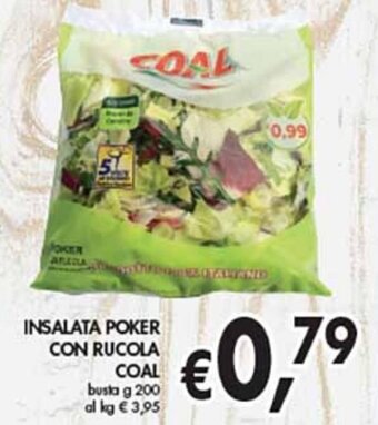 èccoMI Coal Insalata Poker con rucola 200 g offerta