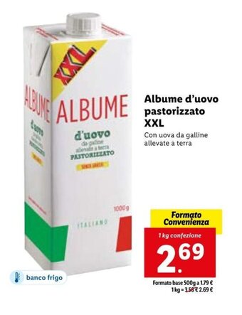 Lidl Albume d'uovo pastorizzato XXL 1 kg offerta