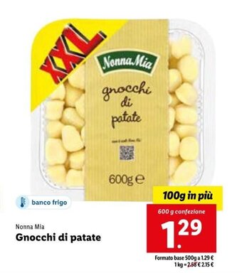 Lidl Nonna Mia Gnocchi di patate 600 g offerta