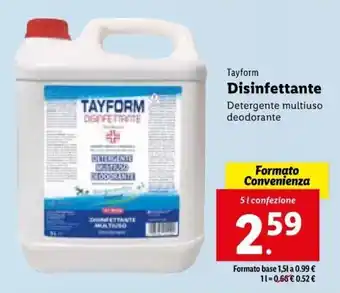 Lidl Tayform Disinfettante 5 l offerta