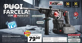 Lidl Parkside Performance Martello demolitore ricaricabile offerta