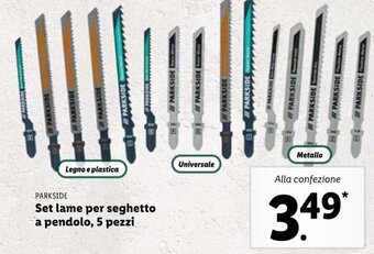 Lidl Parkside Set lame per seghetto a pendolo, 5 pezzi offerta