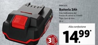 Lidl Parkside Batteria 4Ah offerta