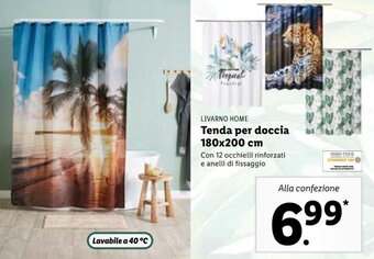 Lidl Livarno Home Tenda per doccia 180x200 cm offerta