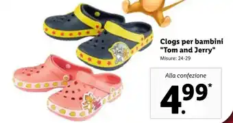 Lidl Clogs per bambini "Tom and Jerry Misure; 24-29 offerta
