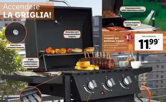 Lidl Grillmeister Lampada per barbecue, 2 pezzi offerta