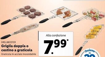Lidl Grillmeister Griglia doppia o cestino a graticola offerta