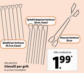 Lidl Grillmeister Utensili per grill offerta