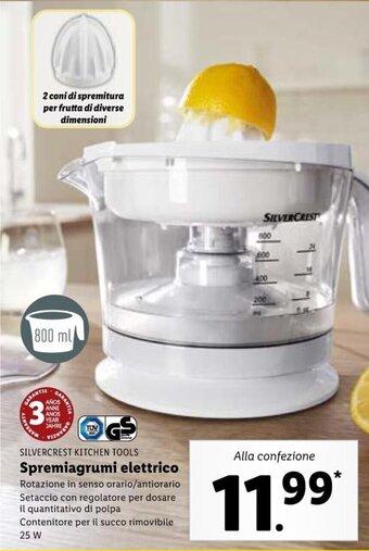 Lidl Silvercrest Kitchen Tools Spremiagrumi elettrico offerta