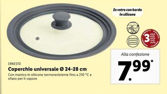 Lidl Ernesto Coperchio universale Ø 24-28 cm offerta