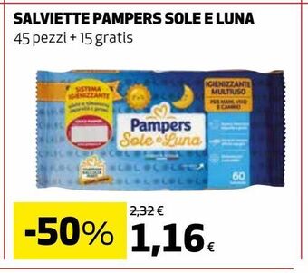 Ipercoop Salviette pampers sole e luna offerta
