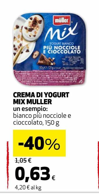 Ipercoop Crema di yogurt mix muller offerta