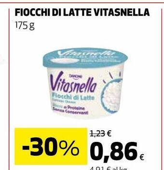 Ipercoop Fiocchi di latte vitasnella offerta