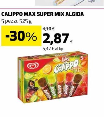 Ipercoop Calippo max super mix algida offerta