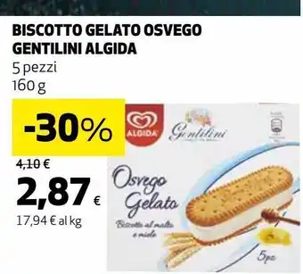 Ipercoop Biscotto gelato osvego gentilino algida offerta