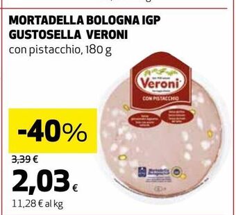 Ipercoop Mortadella bologna igp gustosella veroni offerta