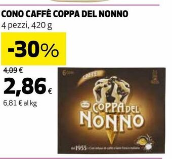 Ipercoop Cono caffè coppa del nonno offerta