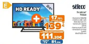 Expert Seleco Tv Led 24" TV2422 offerta